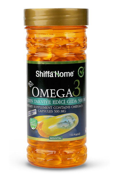 Shiffa Home Omega 3 500mg 150 Softgels Natural Halal - Shiffa Home