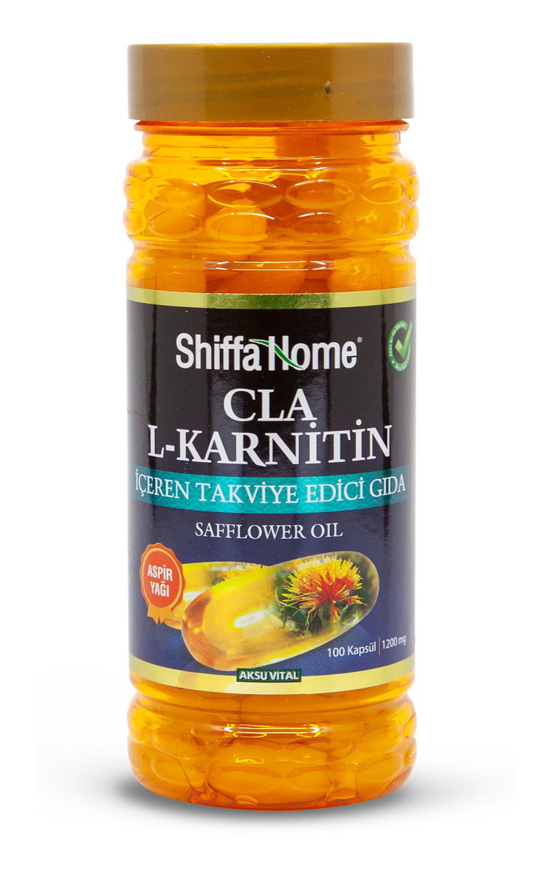 Shiffa Home Safflower Oil CLA L-Carnitine 100 Softgels Natural Halal - Shiffa Home