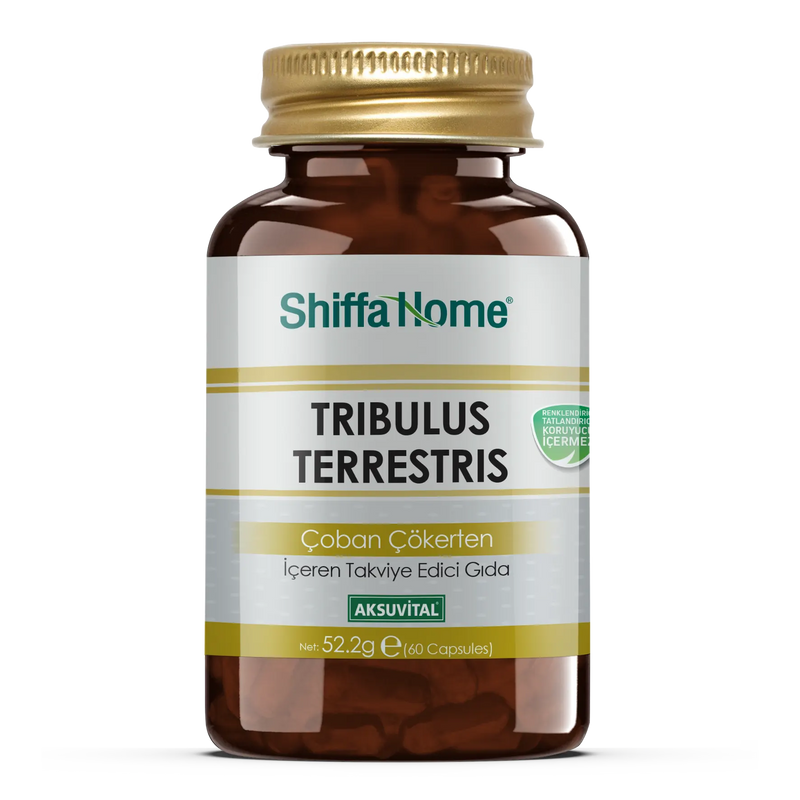 Shiffa Home Tribulus Terrestris 60 Capsules Natural Halalشيفا هوم كبسولات تريبولوس تيريستريس (صوبان شوكيرتين) - 60 كبسولة من Shiffa Home | العافية
