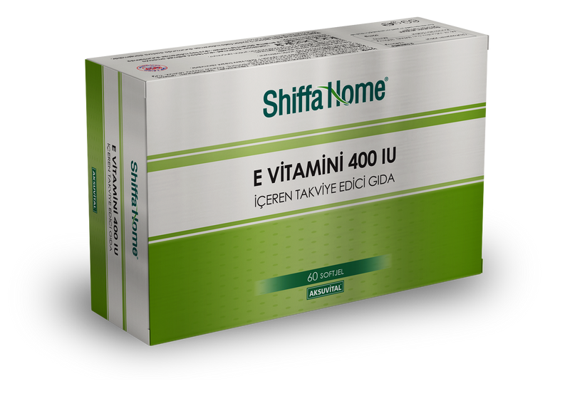 Shiffa Home Vitamin E 400IU 700mg 60 Softgels Natural Halal - Shiffa Home