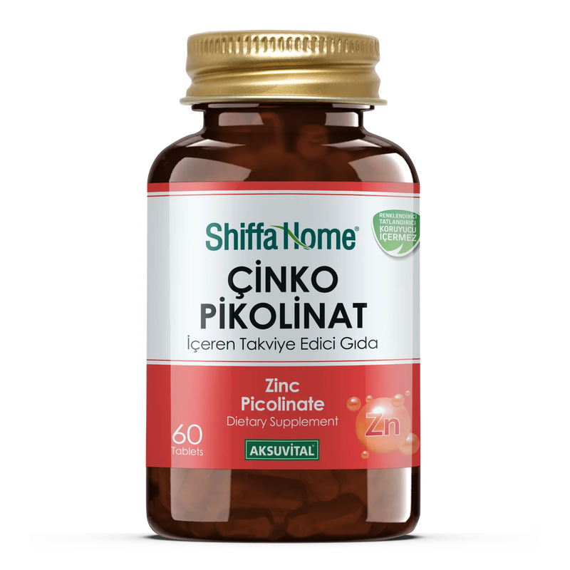 Shiffa Home Zinc Picolinate 60 Tablets Natural Halalشيفا هوم زنك بيكولينات - 60 قرص من Shiffa Home | العافية