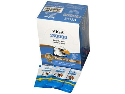 Super Viga Wipes Blue – 25 pieces for men’s intimate use, discreet and easy to apply - Super Viga