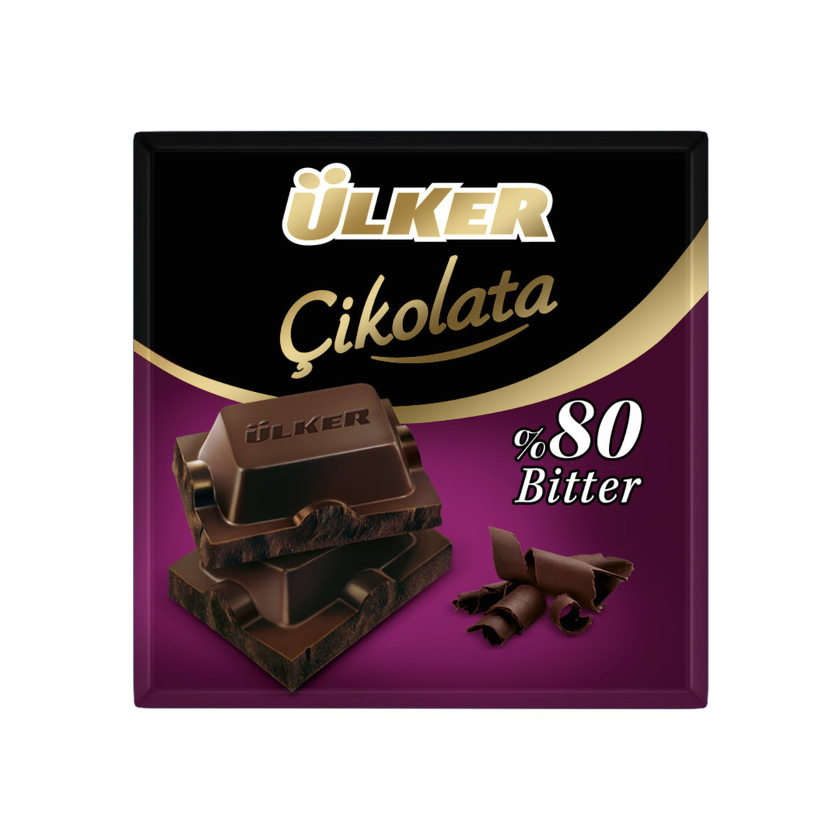 Buy Ulker Bitter Chocolate Square 80% Cocoa, 70g (6 Pieces) by Ulker ...