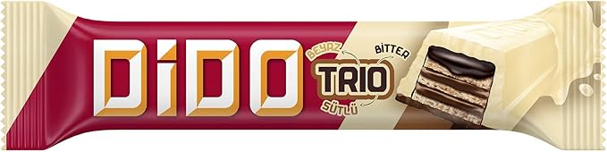 Ulker Dido Trio chocolate wafer white and milk 36.5g bar 1 and 24 pieces - Ulker - Image 2