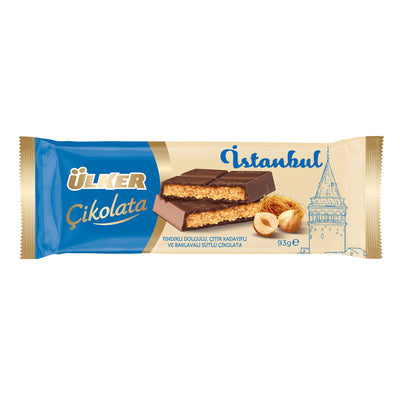 Ulker Famous Chocolate with Hazelnuts & Crispy Kadaif 93g Bar - Ulker