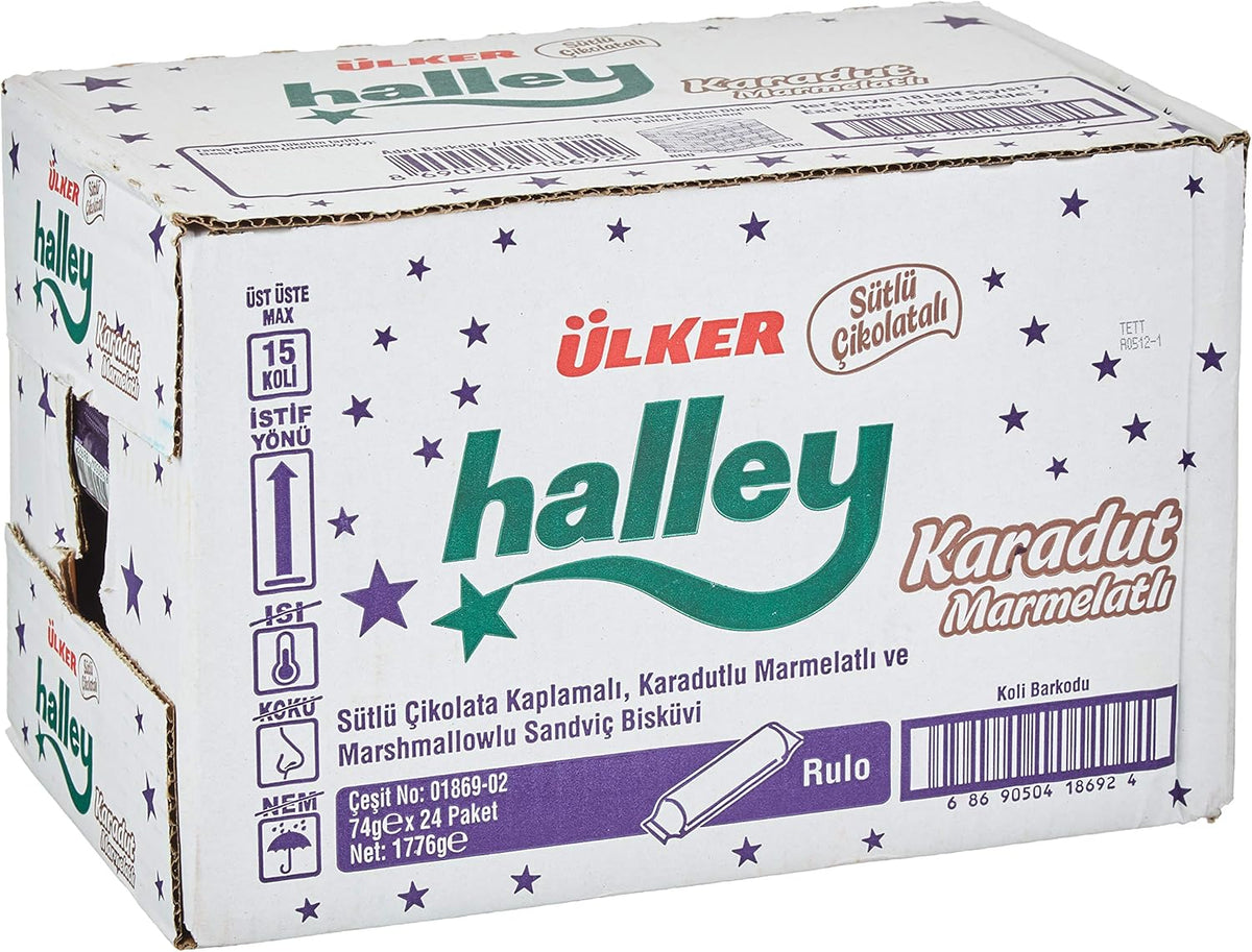 Buy Ulker Halley Mini Blackberry-Filled Biscuits, 74g (1 Piece - 24 ...