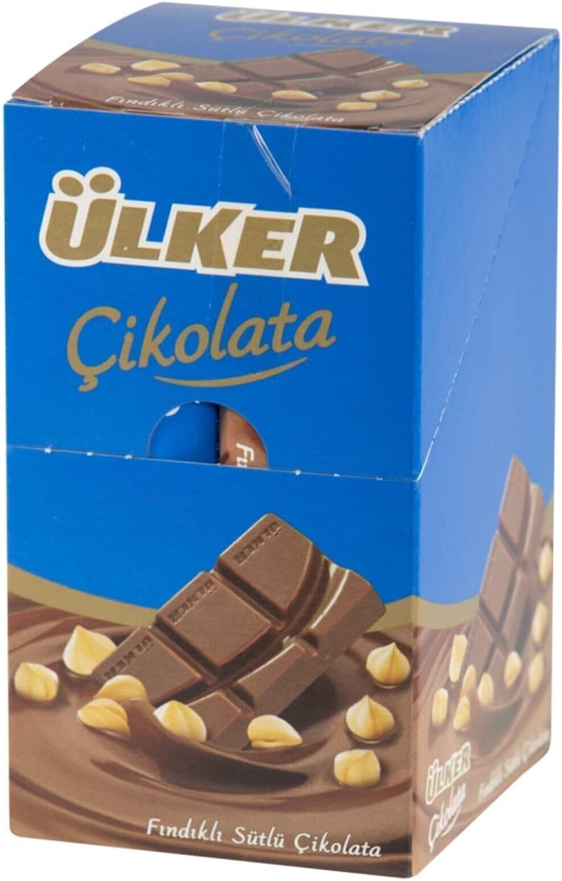 Ulker hazelnut chocolate bar 30g 12 piece box - Ulker - Image 1