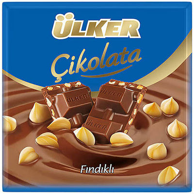 Ulker hazelnut milk chocolate 65g bar single and 6 pack - Ulker