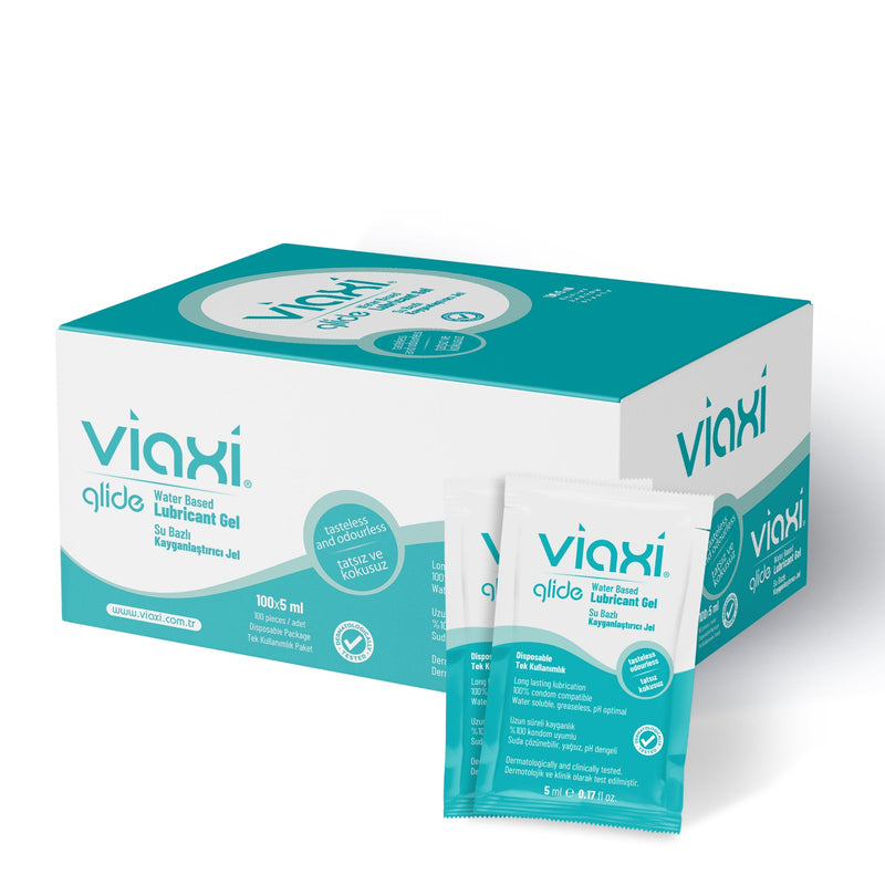 Bulk box of Viaxi Glide Natural moisturizing gel, 100 x 5ml sachets - صورة 1