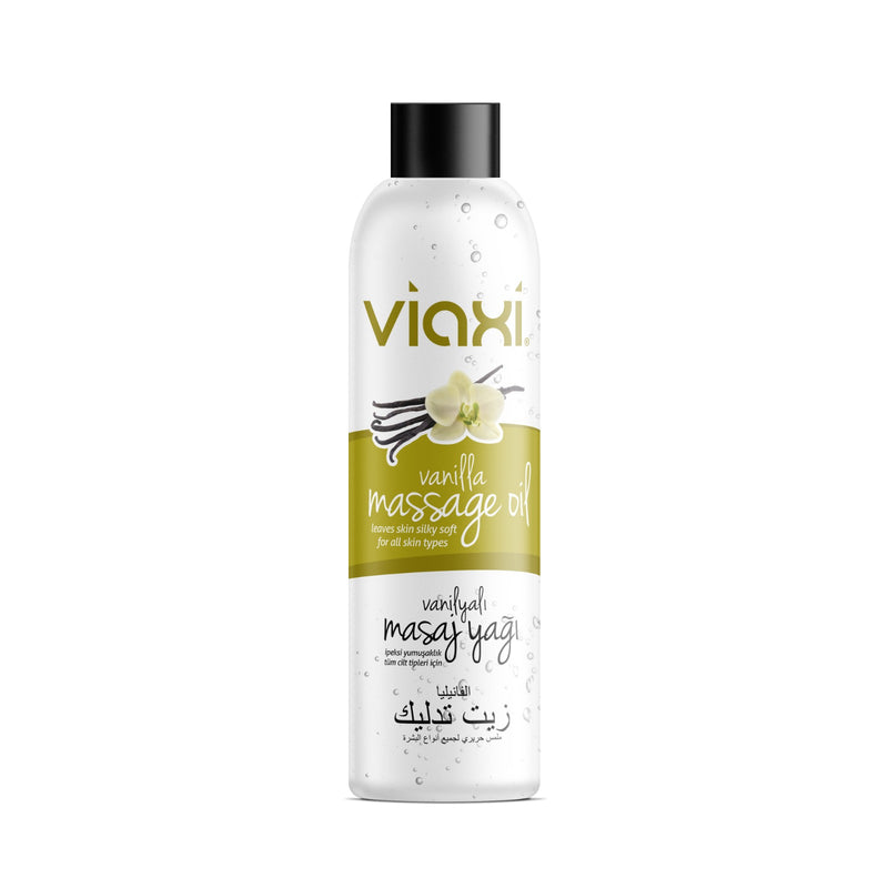 Viaxi massage oil with vanilla flavor in 177ml bottle