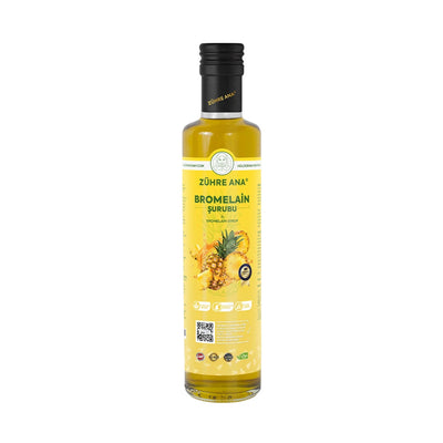 Zuhre Ana Bromelain Syrup Natural Pineapple Flavor 250 ml Glass Bottle - Zuhre Ana