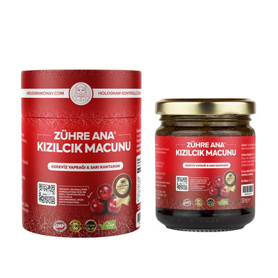 Zuhre Ana Cranberry Paste with Natural Ingredients 240g Glass Jar - Zuhre Ana