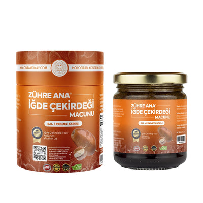 Zuhre Ana Oleaster Seed Paste with Natural Ingredients 240g Glass Jar - Zuhre Ana